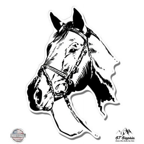 Horse - 3" Vinyl Sticker - For Car Laptop I-Pad Phone Helmet Hard Hat - Waterproof Decal
