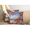 thumbnail image 2 of Ambesonne Mountain Throw Pillow Cover 2 Pack, Mountainous Fall Season, 18", Vermilion Pale Sky Blue, 2 of 7