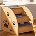 thumbnail image 4 of Colourtree Pet Steps for Cats | High Bed Climbing Dog Bed Steps - Indoor Pet Stairs Dog Steps, Non-Slip Wooden Dog Stairs (3-Steps), 4 of 8