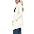 thumbnail image 4 of Doublju Women's Long Sleeve Pocket Open Front Knit Cardigan Sweater with Plus Size, 4 of 5