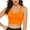 Orange1, variant on Women's Padded Strappy Sports Bras Longline Cross Back Workout Bra for Running Gym Black