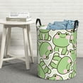 thumbnail image 6 of Sikiie Cute Frog Print Round Dirty Clothes Basket, Waterproof Standing Foldable Storage Basket, for Laundry Room, Bedroom, Bathroom Storage-Medium, 6 of 6