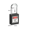 thumbnail image 4 of Uxcell Candado de Bloqueo Tagout con Llave, Candados de Acero Nylon Negro 1pcs, 4 of 4