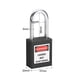 thumbnail image 4 of Uxcell Candado de Bloqueo Tagout con Llave, Candados de Acero Nylon Negro 1pcs, 4 of 4