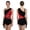 Burgundy, variant on iiniim Women's Rhinestone Color Block Lyrical Ballet Leotard Bodysuit Ruched Skirt Figure Skating Dancewear Orange M