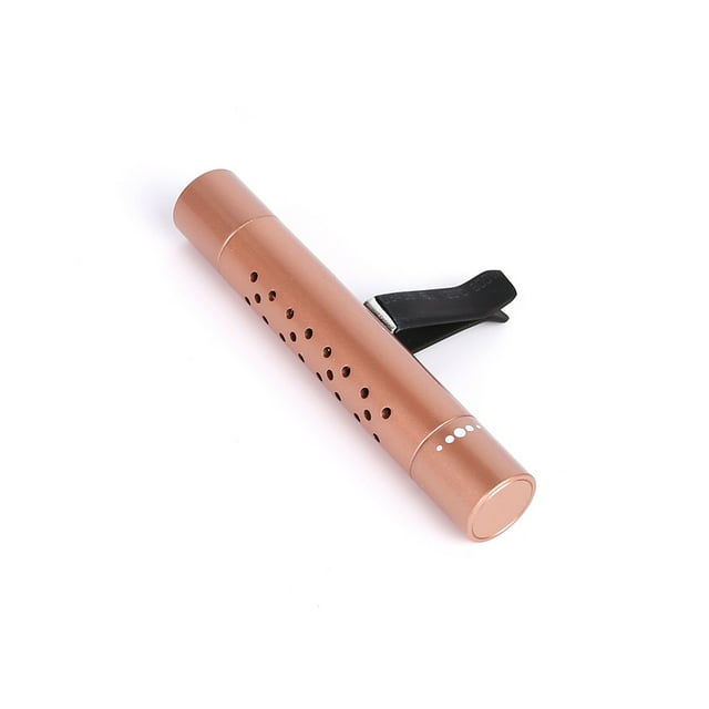 sweethay Clip de fragancia de salida de aire automático de aleación de aluminio giratorio ajustable Color sólido elegante esmerilado Automoción decorativa y accesorios Oro