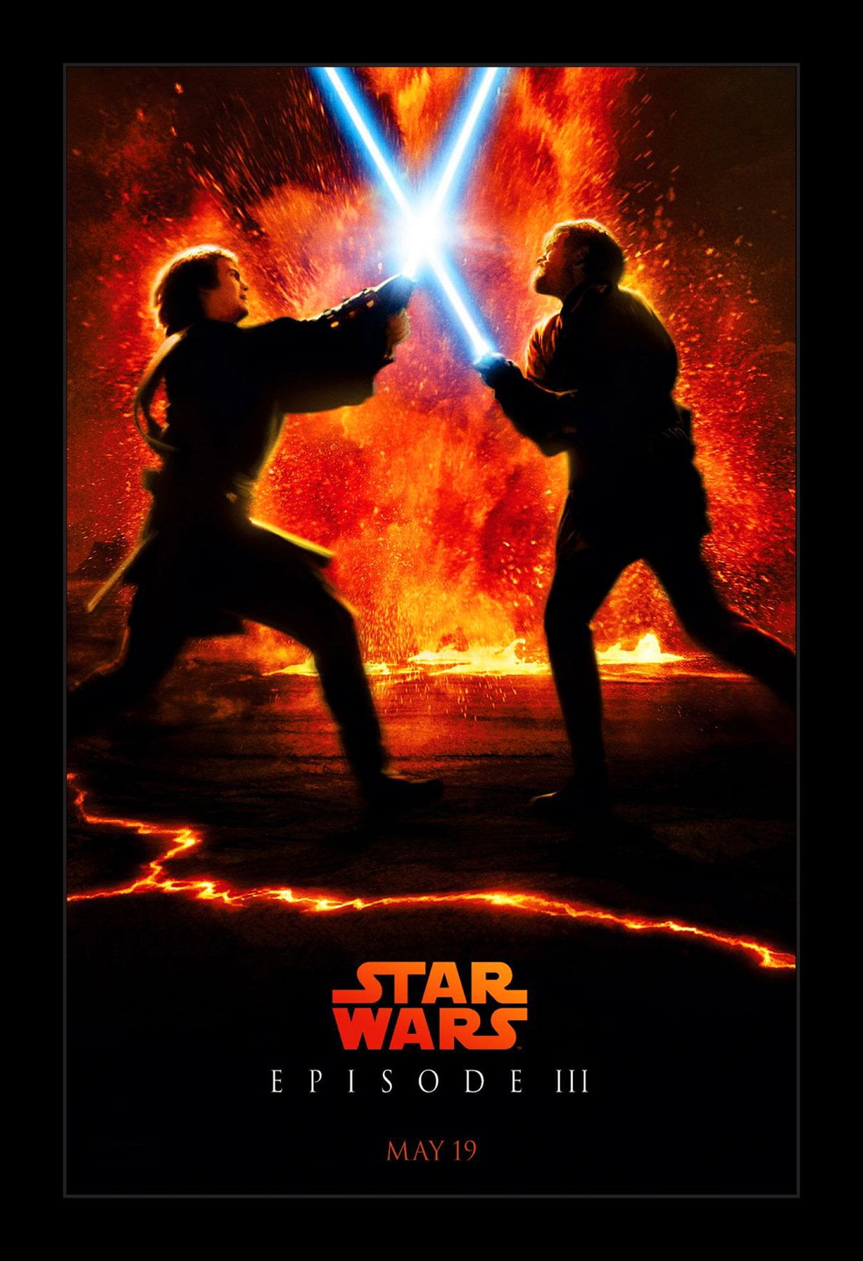 star-wars-revenge-of-the-sith-11x17-framed-movie-poster-walmart