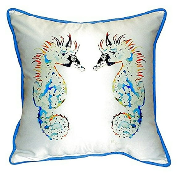 Betsy's Seahorses Small Indoor/Outdoor Pillow 12x12