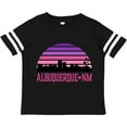 thumbnail image 3 of Inktastic Albuquerque New Mexico Retro Sunset Skyline Girls Toddler T-Shirt, 3 of 5