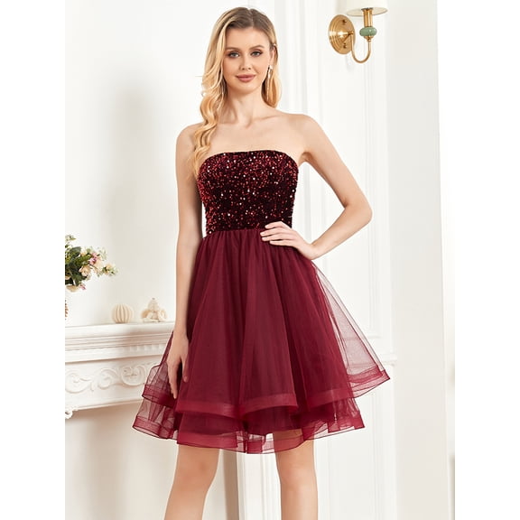 Wedding Dress Wedding Guest Dresses for Women Bra-Painted Short Skirt Gauze Splice A Dress Party Wedding Bridesmaid Dress Evening Dress Party Dress