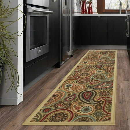 Ottomanson Ottohome Collection Contemporary Paisley Design Modern Ottomanson Ottohome Collection Contemporary Paisley Design Modern Non Slip Rubber Backing Area Rugs And Runner Beige