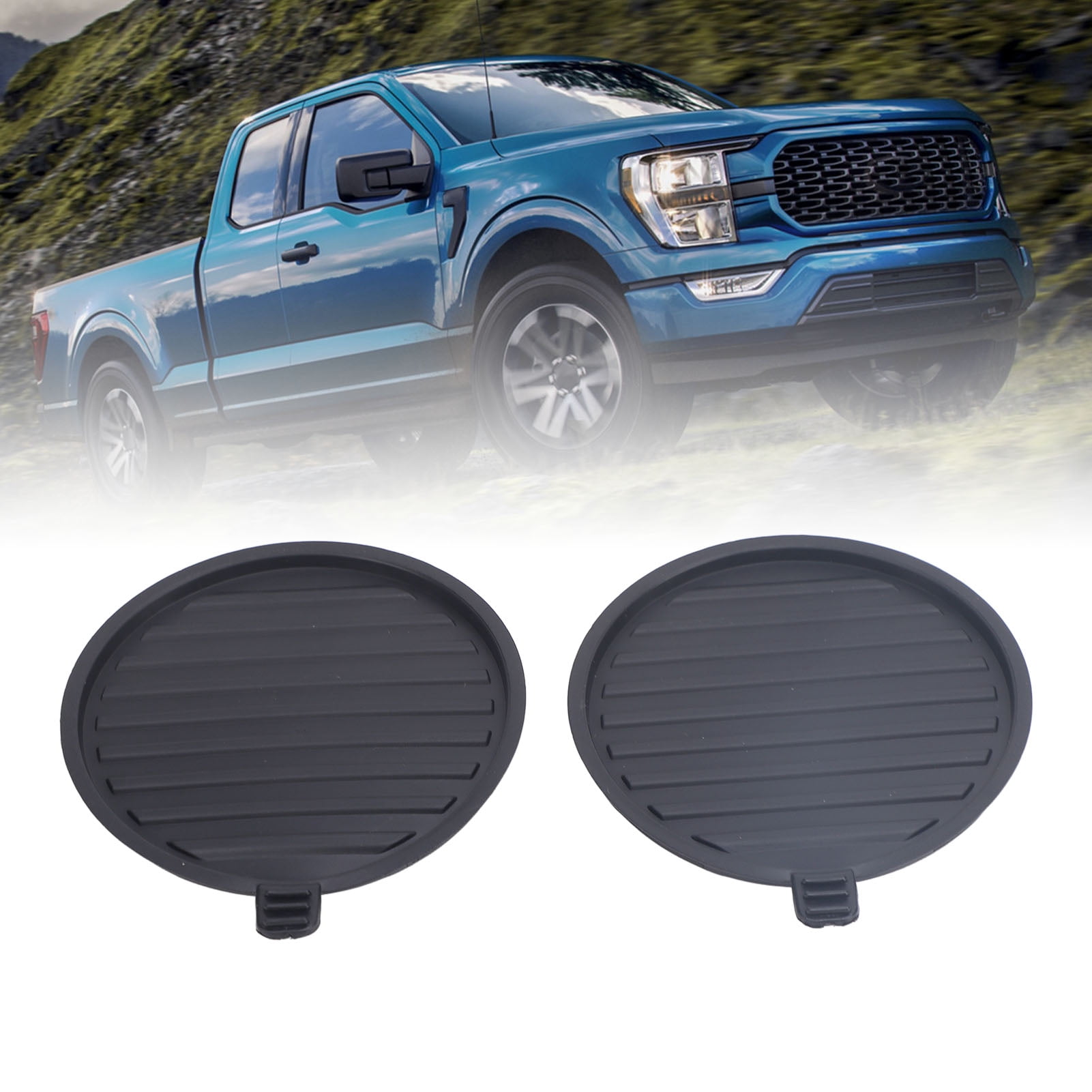 NFTIGB 2 Pcs Front Console Cup Holder Insert JL3Z 1513562 AA Replacement Cup Holder Pad for Ford F150 2017-2021 & Expedition 2018-2021, Automotive Interior Accessories (4.33 inches / 11 cm)