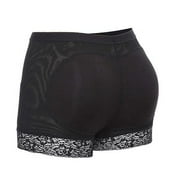 Joyshaper Womens Padded Shapewear Lace Panties Butt Lifter Seamless Underwear Hip Enhancer Body Shaper(Black-L)