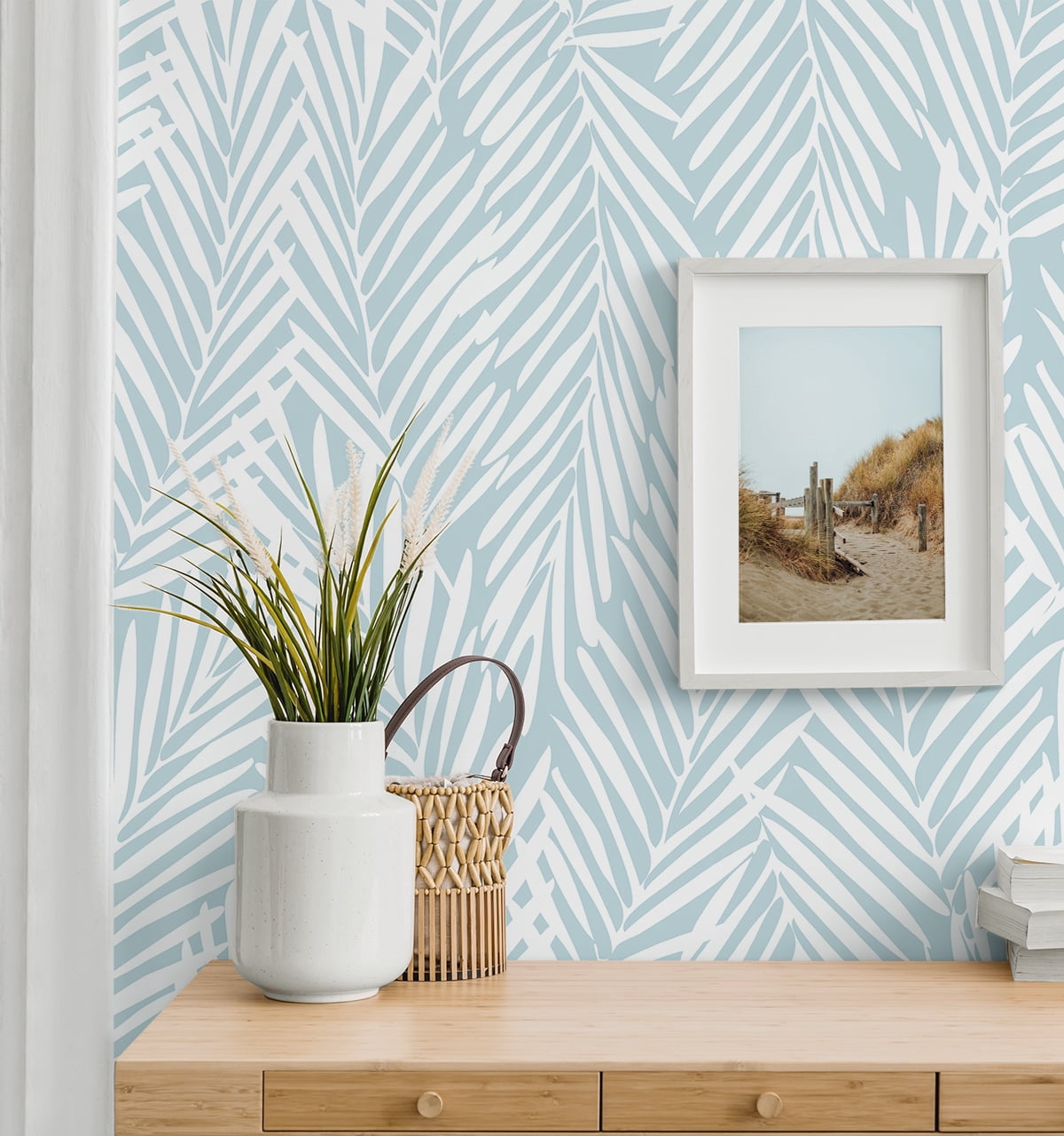 Stacy Garcia Home Blue Skies Mod Palm Peel and Stick Wallpaper