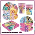 thumbnail image 4 of Suministros de decoración para fiestas de cumpleaños de princesas de Disney, Blancanieves, Bella, princesa, plato de papel, servilleta, taza, globo, baby shower para niños, 4 of 5