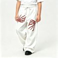 thumbnail image 2 of CONZONE Toddler Boys Baggy Sweatpants Y2K Graphic Joggers for Boys Drawstring Fall Winter Athletic Trousers with Pockets, 2 of 5
