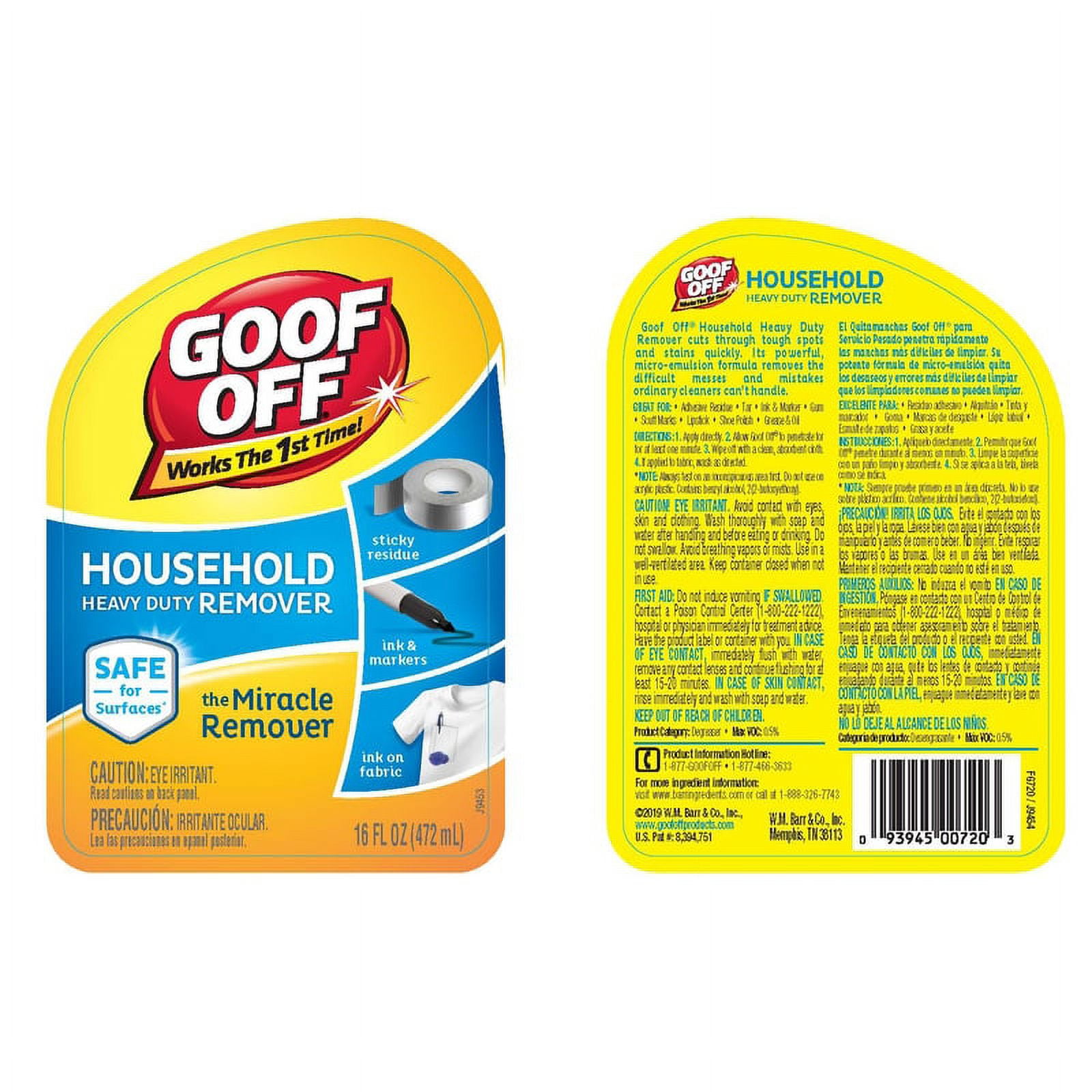 Goof Off FG705 Remover, 4 oz, Liquid, Almond-Like, Clear/