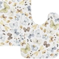 thumbnail image 5 of Coolnut Watercolour Butterfly High Absorbent U-Shaped Contour Toilet Rugs Machine Washable,24"x20", 5 of 7