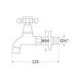 thumbnail image 3 of Antique Brass Mop Pool Taps Wall Mount Single Lever Cold Water Sink Faucet, 3 of 8