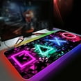 thumbnail image 6 of XL Led Gaming Mouse Pad with 14 Light Modes - Light Up Gamer Mouse Pad,31.5 x 11.8in Non-Slip Gamepad Style RGB Large Gamer Mousepad,Black Long Glowing Gaming Accessories for Desk,Waterproof, 6 of 7