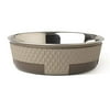 PetRageous 16017 Kona Stainless-Steel Non-Slip Dishwasher Safe Bowl 6.5-Cup 8.5-Inch Diameter 2.75-Inch Tall for Large and Extra Large Dogs and Cats, Taupe