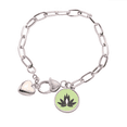 thumbnail image 1 of Culture Lotus China Pattern Heart Chain Bracelet Jewelry Charm Fashion, 1 of 3