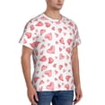 thumbnail image 2 of Bixox Men's Hearts Printed Short Sleeve Skinny Athletic T-Shirt, 2 of 6