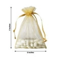 thumbnail image 2 of Efavormart 50PCS GOLD Organza Gift Bag Drawstring Pouch Wedding Favors Bridal Shower Treat Jewelry Bags - 5"x7", 2 of 9