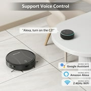 Prettycare C2 2 in 1 Robot Vacuum and Mop Combo Cleaner, Black