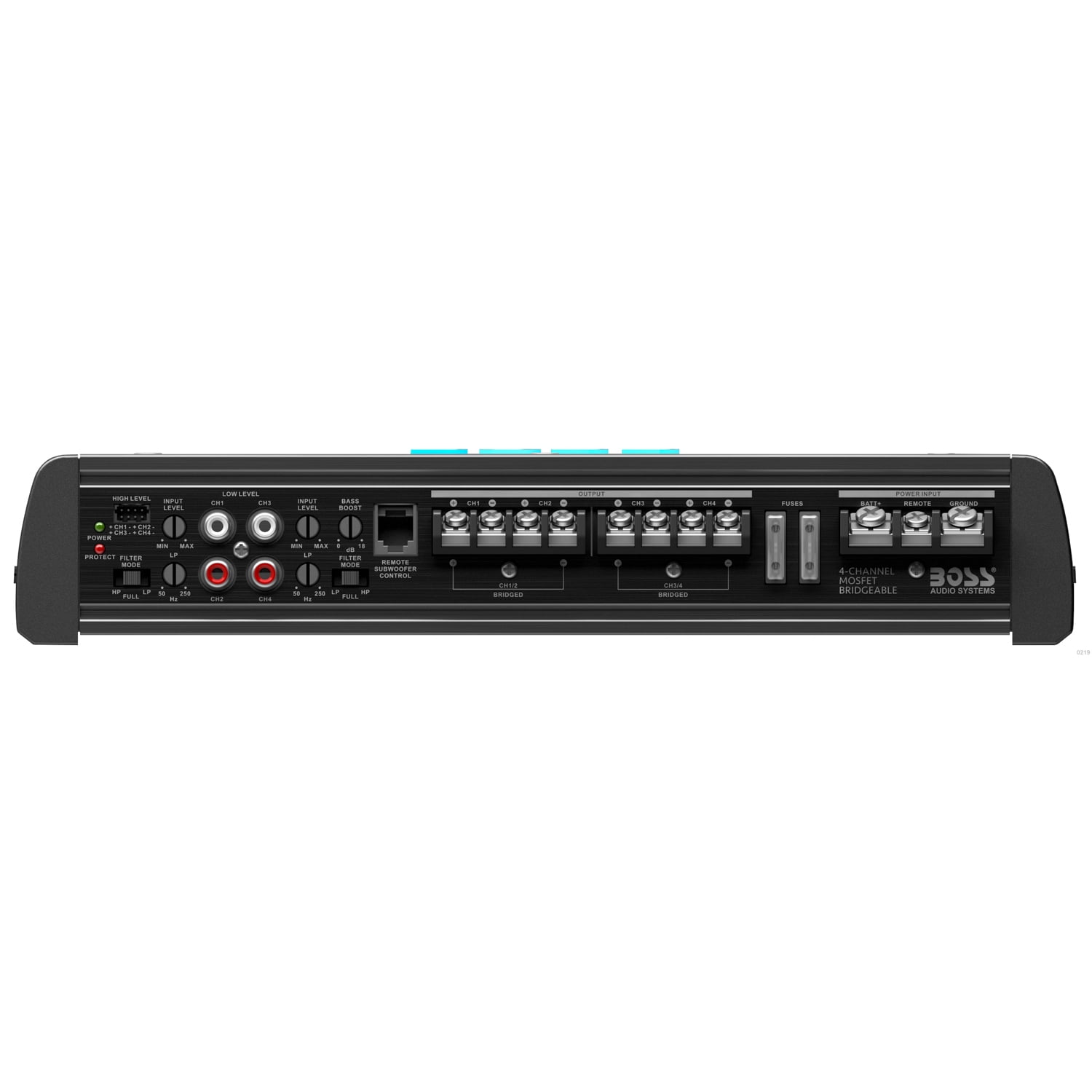 BOSS Audio Systems OX4.400 4 Channel Car Amplifier, 1600 Watts, Class A/B, Bridgeable, MOSFET Power Supply