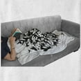thumbnail image 6 of Hummingbird Soft Flannel Fleece Blanket, Monochromatic Simple Drawing of Thin Beak Birds Nesting Flying on Tree, Cozy Plush for Indoor and Outdoor Use, 50" x 70", White Charcoal Grey, by Ambesonne, 6 of 6