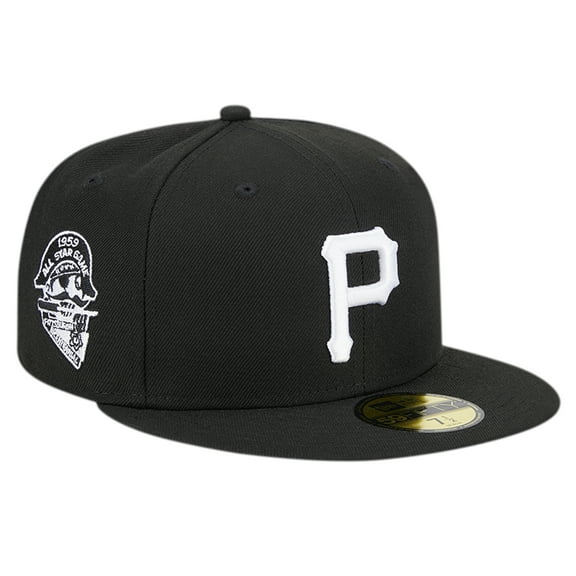 Men's New Era Black Pittsburgh Pirates Logo 59FIFTY Fitted Hat