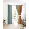 thumbnail image 3 of Orange Yellow Green Ombre Blackout Curtains for Bedroom/Living Room, Thermal Insulated Kitchen Curtains, Modern Art Aesthetics Abstract Grommet Darkening Window Treatment Drapes 42"x63"x2, 3 of 8