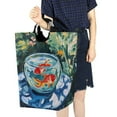thumbnail image 4 of Yayeee Freestanding Laundry Hamper with Handle Collapsible Large Storage Basket for Clothes, Red Goldfish, 4 of 7