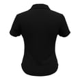 thumbnail image 3 of Blusa George para Mujer Tipo Polo, Manga Corta, Pliegues y Botones en Pecho Negro Talla EG, 3 of 4