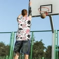 thumbnail image 5 of Sikiie Lilies Flowers Basketball Jersey Reversible Men's Mesh Athletic Sports Shirts Training Practice S-4XL3X-Large, 5 of 6