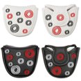 thumbnail image 1 of Cubierta de varilla de empuje de golf semicircular con imán universal de dos colores en blanco y negro Cubierta de varilla de golf semicircular de material Pu, 1 of 5