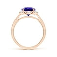 thumbnail image 2 of ANGARA Natural Round 1.8 ct Tanzanite Cathedral Ring with Diamond Halo in 14K Rose Gold for Women (Size-8mm) | December Birthstone, Anniversary, Jewelry Gift for Women | Natural Tanzanite Ring, 2 of 10