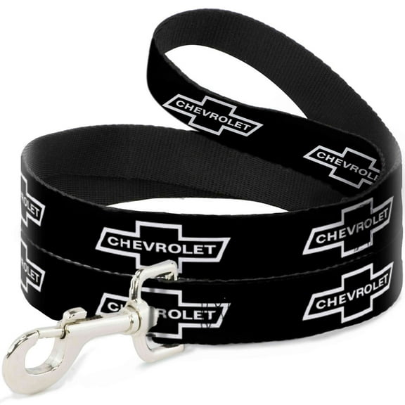 GM General Motors Pet Leash, Dog Leash, 1965 Chevrolet Bowtie Black White, 4 Feet Long 1.0 Inch Wide