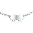 thumbnail image 4 of Bling Jewelry Womens Blank Dainty Oval or Heart Medical ID Bracelet Sterling Silver 6-7 Inch, 4 of 6