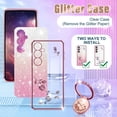 thumbnail image 4 of (3in1 for Samsung Galaxy S23 FE Case for Women Girls Glitter Girly Cute Bling Flowers Phone Cases with Ring Stand Design Sparkle Floral Shiny Pretty Cover for Samsung S23 FE 5G 6.4'', 4 of 12