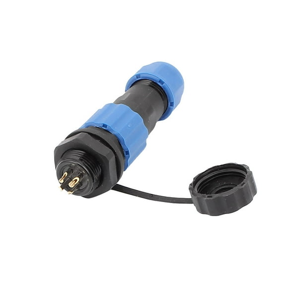 SD13 13mm 4 Pin 4P Flanged Waterproof Aviation Cable Connector Plug Socket