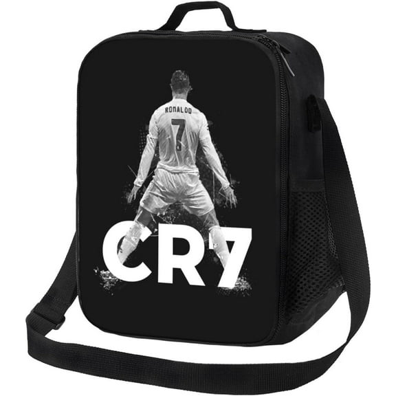 Lunch Bag #7 Cristiano Ronaldo Football Fans Meal Bag Insulated Waterproof Reusable Lunch Box Ice Packs For Lunch