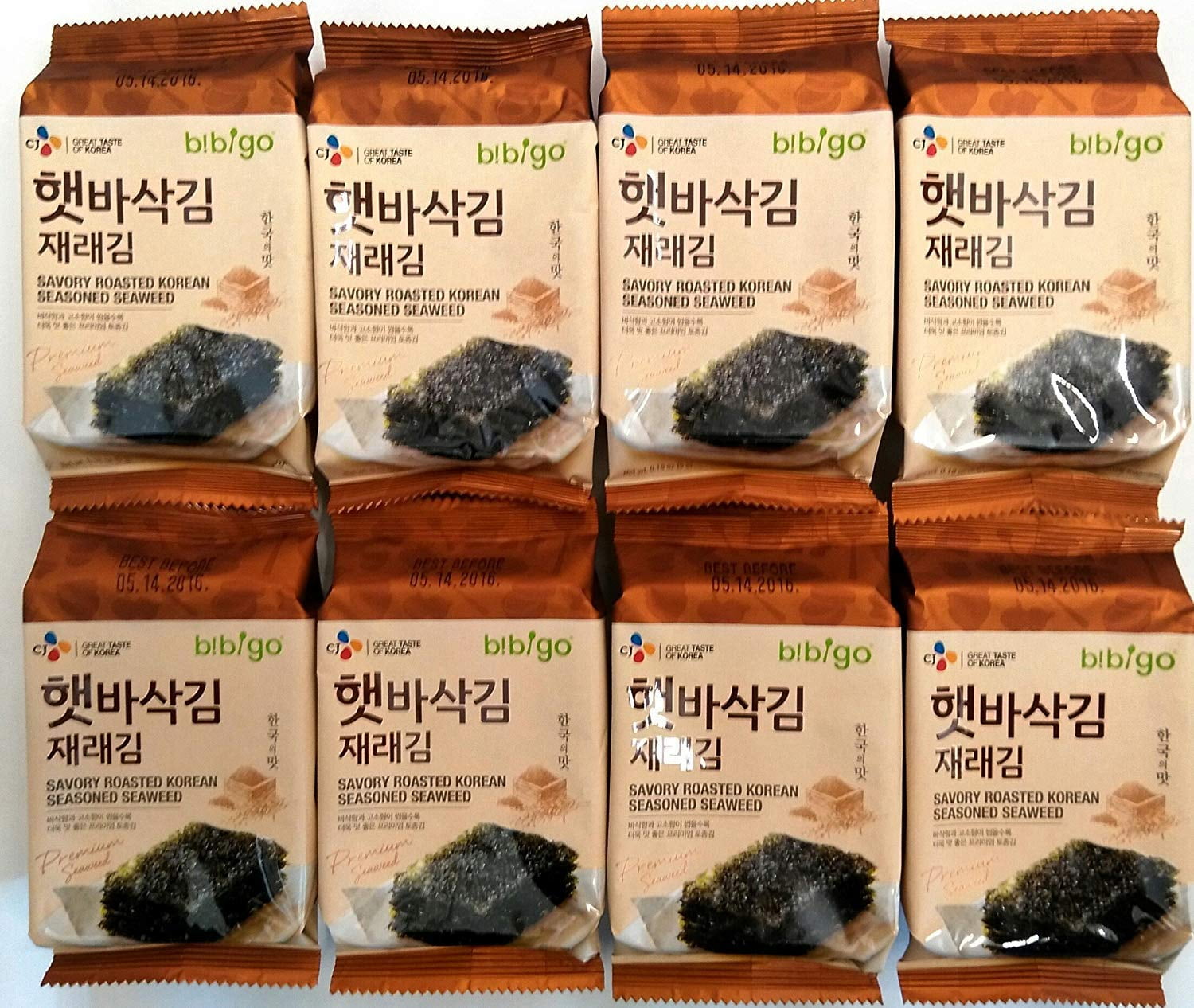 CJ Premium Roasted Seaweed Snack 5g (Pack of 16)