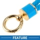 thumbnail image 3 of Llavero para Automóvil Unique Bargains Llavero Universal con Anillo para Llaves de Fob de Cuero Sintético Aleación de Zinc Tono Dorado Azul 1 Pcs, 3 of 6
