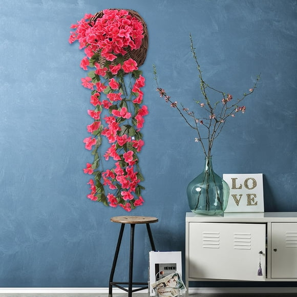 Vaidha Simulation Violet Flowers Fake Flowers Decorative Simulation Wall Hanging Hanging Basket Flowers Silk Flowers Vines