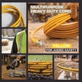 thumbnail image 2 of IRON FORGE CABLE 2 Paquets de Rallonge Extérieure de 25 Pieds - Câble de Rallonge Jaune Lumineux 12/3 SJTW Robuste avec 3 Broches, 2 of 7