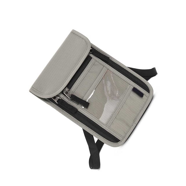 Yuarrent Bolso de nailon para pasaporte, portátil, de un solo hombro, impermeable, transparente, multibolsillo, ligero, tarjetero de viaje carpas