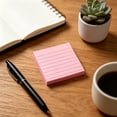 thumbnail image 4 of Hyknon Sticky Notes 3x3 Inch, 100 Sheets Lined Self-Stick Pads Bright Colors Sticky Note, Recyclable Stickers Note Tabs, Easy to Post Removable Reminder Labels for Home Office Notebook Daily, Pink, 4 of 6