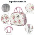 thumbnail image 4 of Lunch Bag Lunch Box for Women Reusable Insulated Lunch Cooler Bags,Large Capacity for Work Travel Picnic,Water-Resistant Pioneer Colorful Floral Lunch Tote Bag Gifts for Woman Mom Pink, 4 of 6